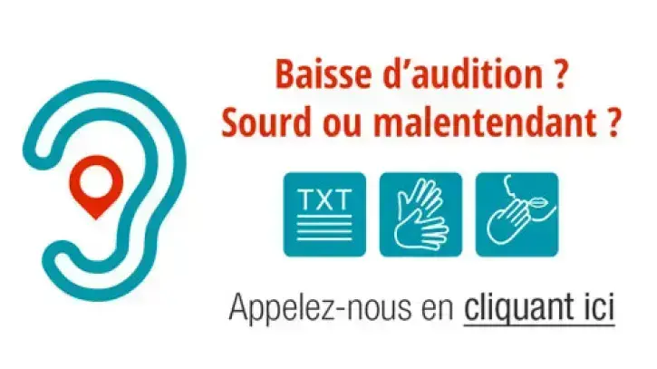 Bannière baisse d'audition/ sourd ou malentendant