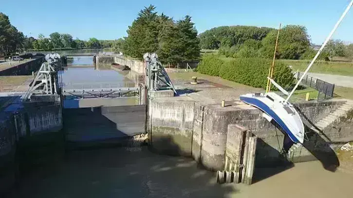 Le bateau mou sur le canal de la Martinière