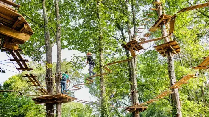 Le parcours accrobranche du parc naturel de Beaulieu, à Nantes.