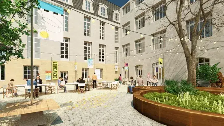 La cour de l'ancienne Ecole des beaux-arts de Nantes