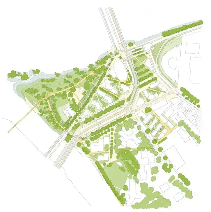 Carte du quartier Pirmil Saint-Jacques réaménagé.