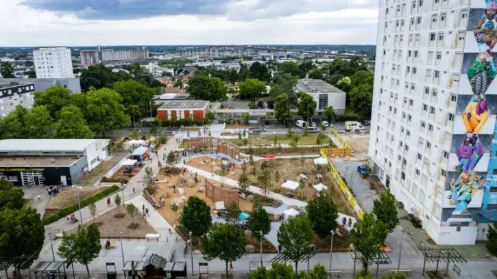 Vue aérienne des Lauriers à Bellevue