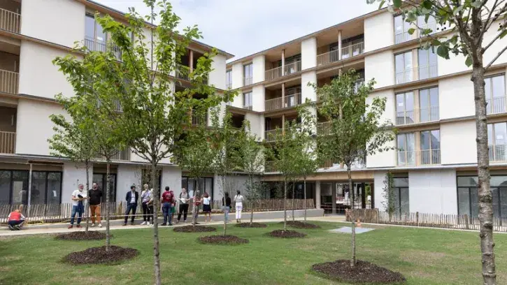 Une nouvelle résidence de logements dans le quartier de la caserne Mellinet, à Nantes.