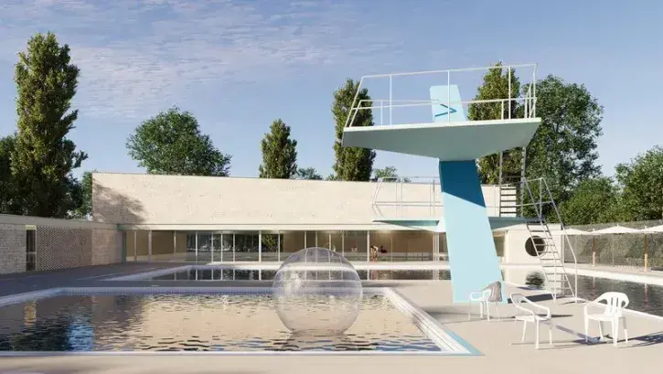 vue piscine dervallières extérieur
