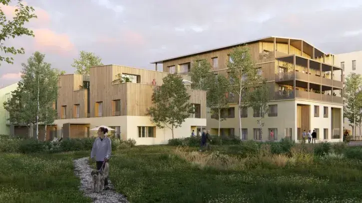 Image de synthèse de la future résidence Arboréôme à Doulon-Gohards.