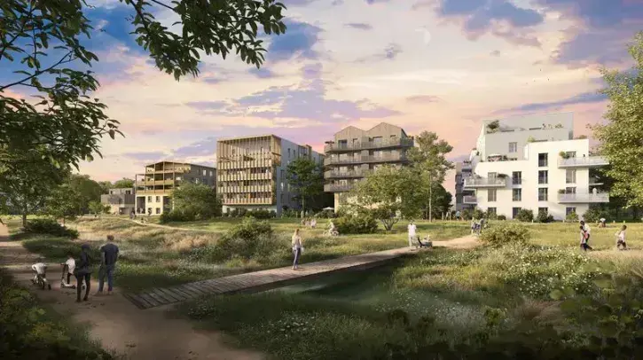 Image de synthèse de la future résidence Archipel, à Doulon-Gohards.