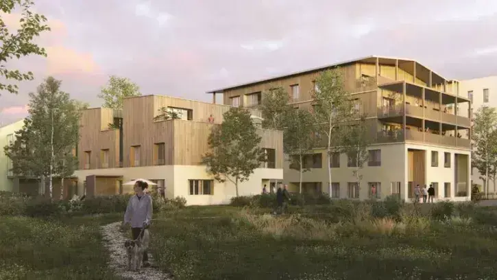 Inscrites dans une démarche de transition écologique, les constructions feront la part belle aux matériaux biosourcés : bois, chanvre, paille… © JBA – architectes