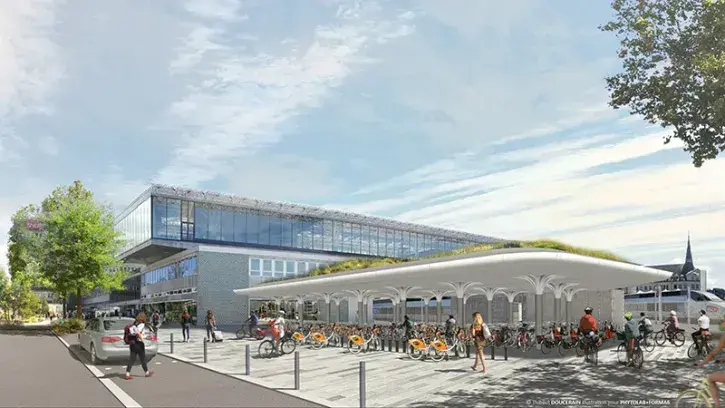 Dernière étape côté nord : la création d'une Cyclo Station proposant près de 700 places pour les vélos. ©Thibault Doucerain.
