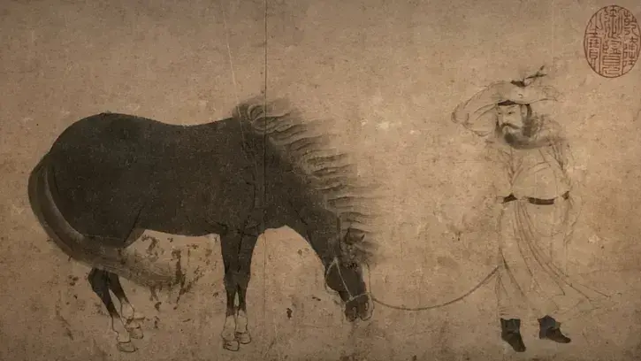 "À l'unisson" de Zhao Mengfu (1254-1322), peinture sur papier du 14e siècle, époque Yuan © Musée du Palais. Taipei, Taiwan.