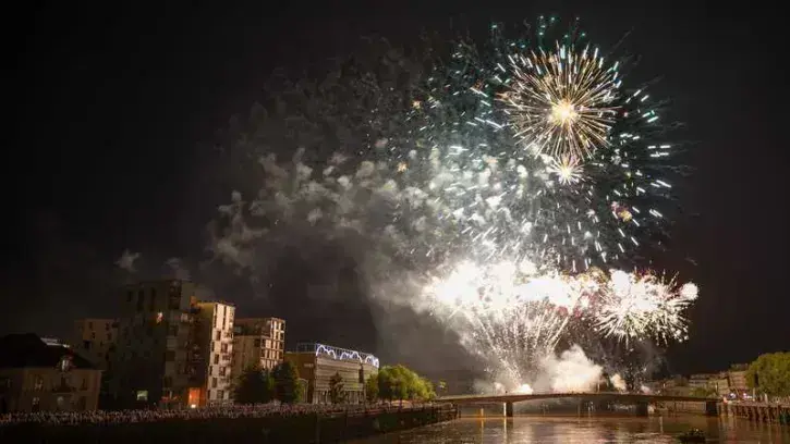 Le feu d'artifice nantais sera tiré du pont-Anne de Bretagne (Fête nationale 2023 © Ludovic Failler).