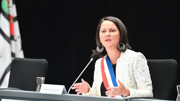 Discours. Devant l'assemblée municipale, composée au total de 69 élus, Johanna Rolland tient son discours inaugural. Un discours prononcé dans un moment particulier : celui de la crise sanitaire.
