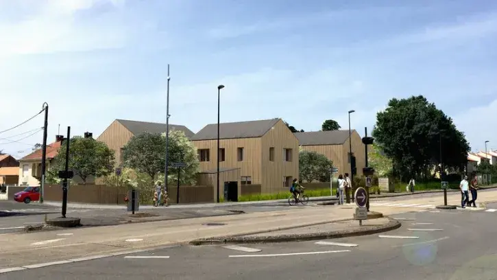 Le programme Mélodie, à Vertou. Les habitations avec jardin et deux places de stationnement sont commercialisées à 290 000 euros en moyenne grâce au bail réel solidaire. Le dispositif permet aux ménages modestes d'acheter 30 à 50 % moins cher en dissocian