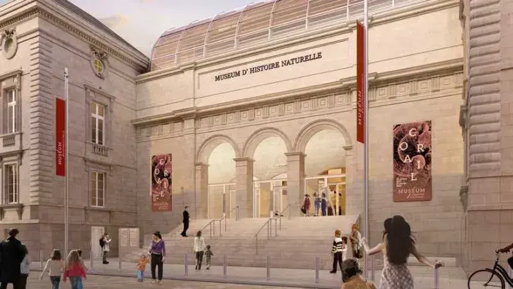L'entrée du futur Muséum côté rue Voltaire. Vieux de près de deux siècles, le bâtiment va connaitre une nouvelle jeunesse © Moatti & Rivière.