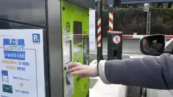 Les deux nouveaux P+R nantais disposent d'un contrôle d'accès © Rodolphe Delaroque
