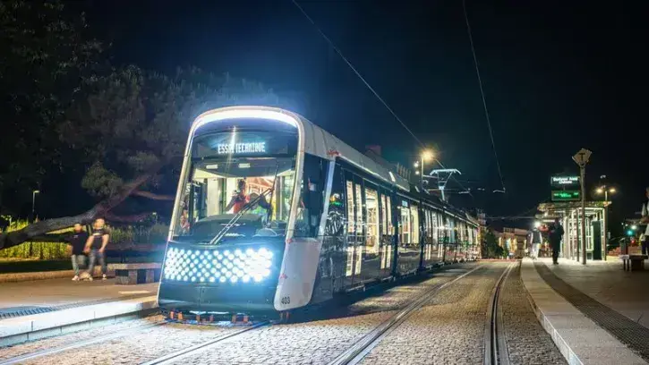 La toute première rame Citadis a été acheminée au printemps 2023 des sites industriels Alstom à La Rochelle jusqu'à Nantes. © Patrick Garçon