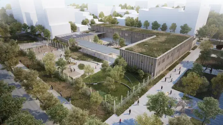 Le quartier République accueillera plusieurs équipements publics, notamment à la rentrée 2025 une nouvelle école qui prendra le relais du groupe scolaire provisoire Joséphine-Baker. Elle intégrera un terrain sportif, ouvert sur les futurs Jardins de l'Est