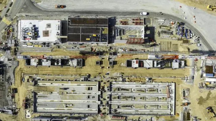 Le chantier du futur Centre technique et d'exploitation de la Semitan est dans les temps. Le terrassement est terminé et les réseaux souterrains principaux réalisés. © Valéry Joncheray