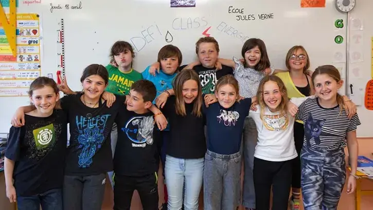 Les CM2 de l'école Jules Verne, à Brains. © Christiane Blanchard pour Nantes Métropole