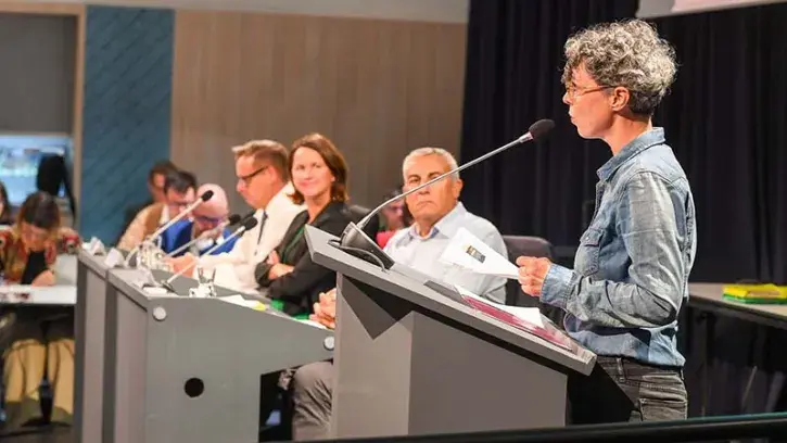 La séance du conseil métropolitain débute à 9h, à la Cité des congrès © Thierry Mezerette pour Nantes Métropole