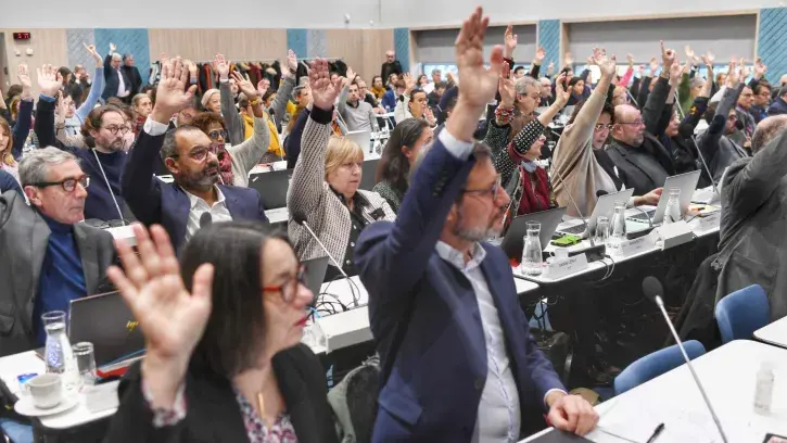 La séance du conseil métropolitain a débuté à 9h, à la Cité des congrès © Thierry Mezerette pour Nantes Métropole