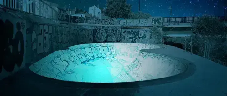 Eclairage d'un skate park