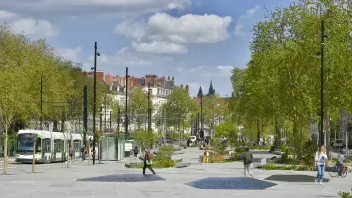 Après quatre ans de travaux, Feydeau-Commerce, secteur emblématique du cœur de Nantes, montre son nouveau visage. © Rodolphe Delaroque