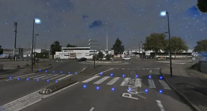 Sécurisation lumineuse des mobilités douces