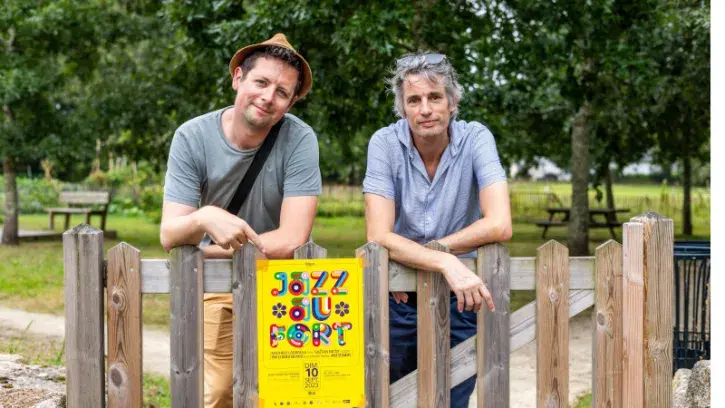 Mathieu Lagraula (à G.) et Gaëtan Nicot sont à la barre de Jazz au Fort © Garance Wester pour Nantes Métropole.