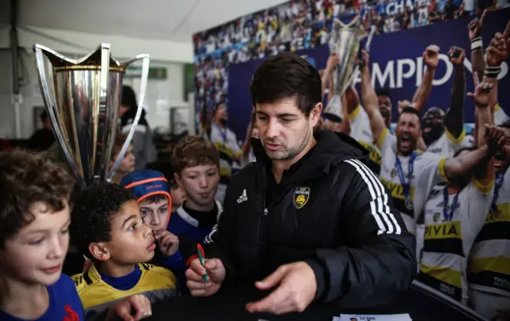Jules Le Bail est venu présenter aux jeunes du Stade Nantais. © Romain Boulanger pour Nantes Métropole
