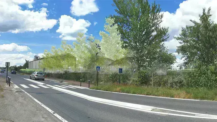 Image de synthèse du projet de méthaniseur, qui sera situé entre le quai Emile Cormerais et la route du Plessis Bouchet. © Engie BiOZ