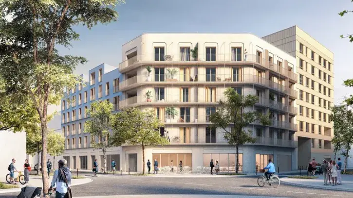 Grâce au plan de relance, plus de 1600 logements vont pouvoir sortir de terre, notamment des logements sociaux et en accession abordable à l'image de la résidence Dahia sur l'île de Nantes. © Nantes Métropole Habitat