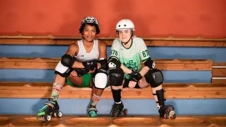 Deux patineuses du Nantes Derby Club ©Nantes Métropole