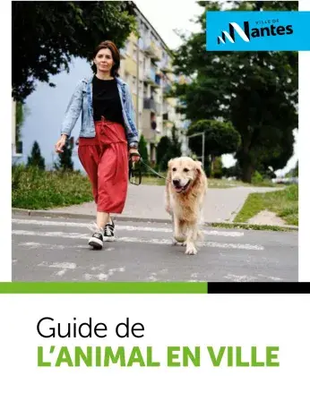 Couverture du guide montrant un chein avec sa maîtresse.